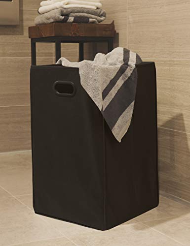 Simple Houseware Foldable Closet Laundry Hamper Basket, Black - color: Black