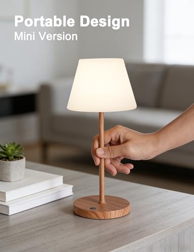 WEILAILUX Small Outdoor Table Lamp, Shower Lamp Waterproof (Mini Black) | Original Design, Cordless Rechargeable, Lightweight, Touch Dimming, 3000mAh Battery 8-72 Hours, 2700K, IP44, Indoor & Outdoor - color: Mini Black, size: Mini