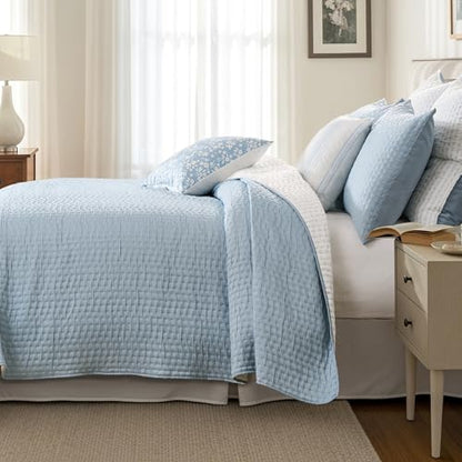Greenland Home Fashions Homestead Modern Artisan Reversible Matelassé Pillow Sham, Standard, Sky Blue - color: Sky Blue, size: Standard Sham