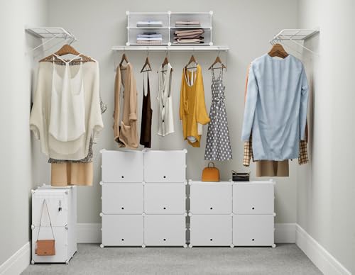 HOMIDEC Shoe Rack Organizer 16 Pair Modular Shoe Storage Cabinet for Closet | PP Plastic, Sturdy Steel Frame, Waterproof, Dustproof, Easy Clean, Shoe Shelves for Closet Garage Hallway Bedroom Entryway