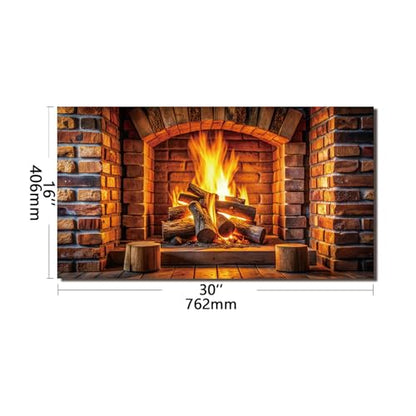 Evgosm Tempered Glass Backsplash for Kitchen, fireplace Stove Splashback, Glass Backsplash, Used for Kitchen Wall Protection and Decoration, Easy to Install and Clean. (30x16'') - size: 30"L x 16"W