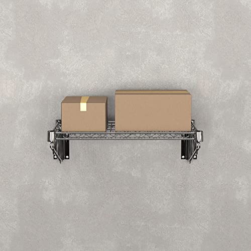 14" x 24" Chrome Wire Wall Mount Shelf - color: Chrome, size: 14" x 24"