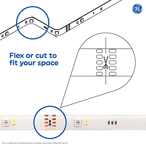 GE LED Tape Light, Color Changing Plug-In Light Strip Fixture with Timer, 20ft - size: 20 ft 1 pack