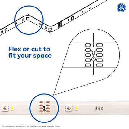 GE LED Tape Light, Color Changing Plug-In Light Strip Fixture with Timer, 20ft - size: 20 ft 1 pack