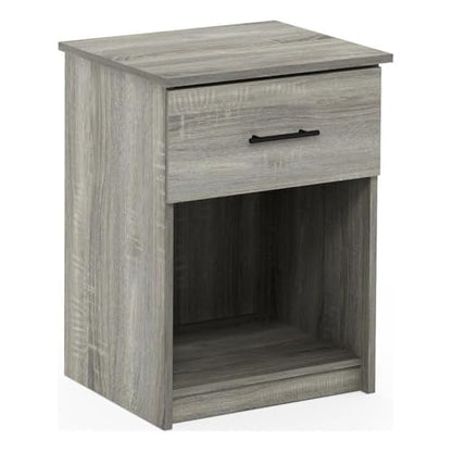 Furinno Tidur Nightstand, French Oak Grey - color: French Oak Grey, style: 1-Pack Handle