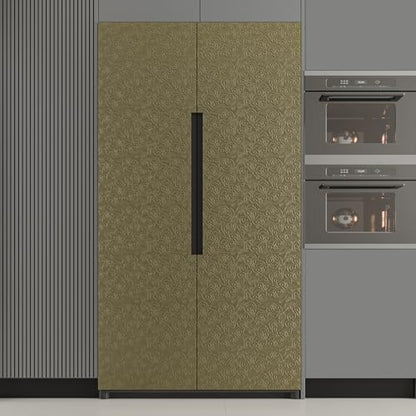 CHIHUT Metallic Bronze Peel and Stick Wallpaper Antique Gold Embossed Cloud Pattern Self Adhesive Contact Paper Waterproof Heat Resistant Appliance Wrap for Kitchen Countertops Backsplash 12"x100" - color: Bronze Antique Gold