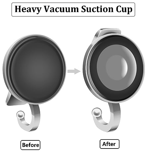 TESOT Suction Cup Shower Caddy, Shower Shelf Soap Dish with Hooks for Razor, Sponge, Rust Proof 304 Stainless Steel, Silver - color: Silver