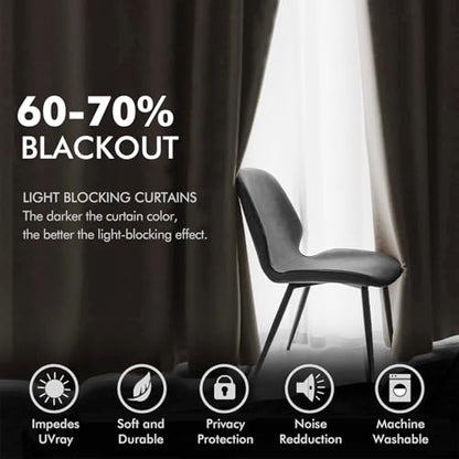 MIULEE Velvet Curtains Beige 52 x 108 Inch Length Set of 2 | Extra Long Grommet Drapes, Soundproof Thermal Insulated, Room Darkening, Classical Blackout Curtains for Living Room Bedroom - color: Beige, size: 52"W x 108"L (Pack of 2)