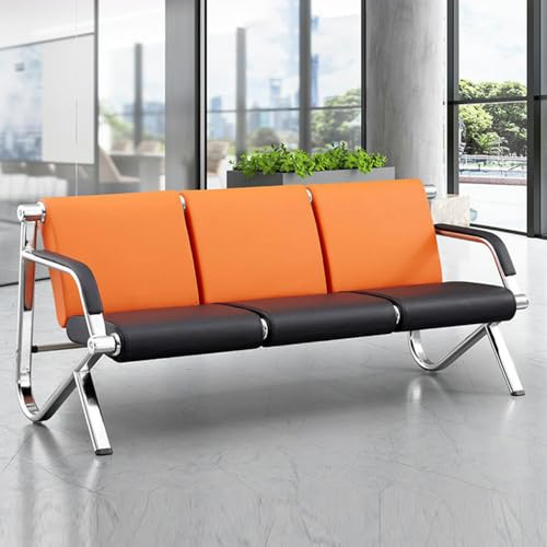 LITFAD Modern Simple Style Reception Sofa Waterproof Single Sofa with Soft Seat, Arms & Alloy Legs, Leisure Sofas for Living Room Hotel Office, 3-Seater Sofa, 1 Piece - color: 1 Piece - 3-seater Sofa
