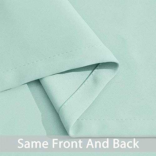 Yakamok Blackout Curtains 38x45 inch Aqua Thermal Drapes-Bedroom | 2 panels,room darkening,thermal insulated,noise reducing,privacy protection,grommet window treatment,living room study dining - color: Aqua, size: 38"W x 45"L (Pack of 2)