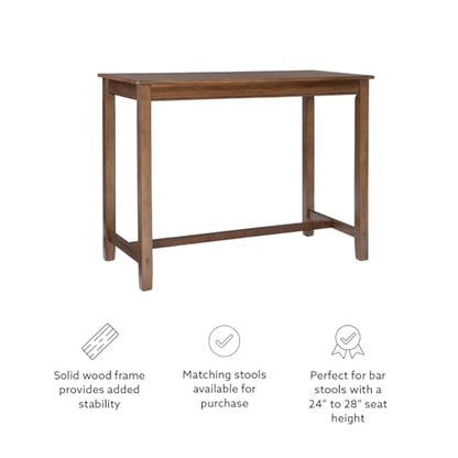 Linon Claridge Rustic Wood 36 inch Height Pub Table - color: Rustic Brown, size: Counter Height