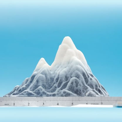 Kai Dream Miniature Snow Mountain 3D Decorative Sculpture Set, Desktop Office Decor, Bookshelf Ornament, Home Accent, Zen Garden Display (Light Yellow, Large Size Only) - size: Large Size Only