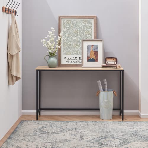 Lifewit 39.4 Inch Console Table Narrow Sofa Table with Metal Frame for Living Room Industrial Entryway Table for Hallway, Entrance, Office, Corridor, Behind Sofa, Grey Oak | Industrial entryway table for hallway, living room, entrance, office and corridor