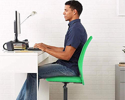 Armless Computer Chair Mesh Office Task Chair Desk Chairs Swivel Rolling Chair with Ergonomic Backrest Height Adjustable Home Office Chair for Adults, Green - color: Green
