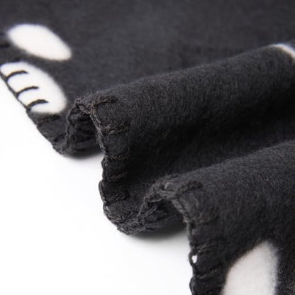 CAI TENG Fleece Throw Blanket Blankets for Couch Bed 50x60 inch 6 Pack Kids Blanket Throws Fleece Fabric Soft Cozy Travel Blankets Lightweight Small Throws Camping Gifts Blankets Black Dog Paw - color: Black Dog Claw