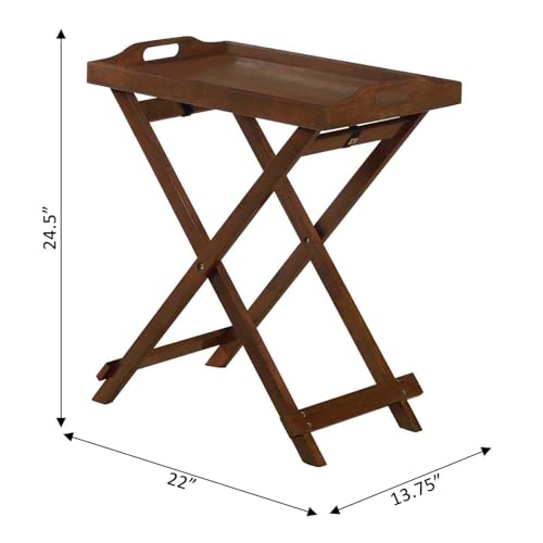 Convenience Concepts Designs2Go Folding Tray Table, Espresso - color: Espresso