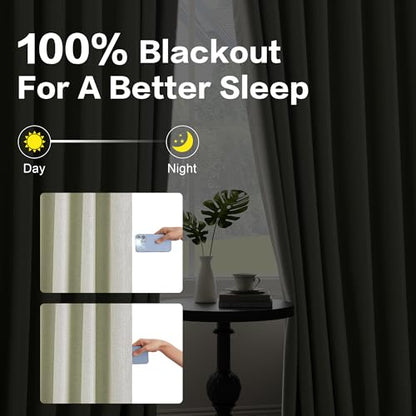 72 Inch Width 100% Blackout Pleated Curtains 96 Inches Long Beige | Extra Wide, Faux Linen Pinch Pleat Drapes, 8 Foot, Living Room Bedroom, Room Darkening, Thermal Insulated, Hooks, 1 Panel - color: Beige, size: 72"W x 96"L (Pack of 1)