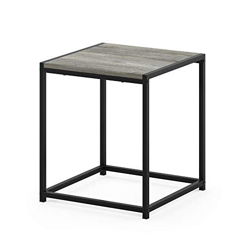 FURINNO Camnus Modern Living End Table, French Oak Grey, 15.75 in x 15.75 in x 17.83 in - color: French Oak Grey, size: 1-Tier, 15.75" Square