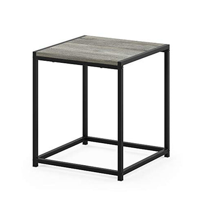 FURINNO Camnus Modern Living End Table, French Oak Grey, 15.75 in x 15.75 in x 17.83 in - color: French Oak Grey, size: 1-Tier, 15.75" Square