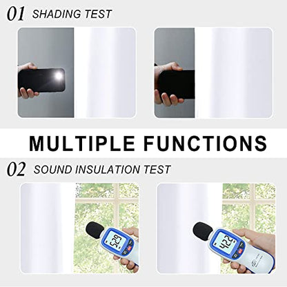 XWZO White 100% Blackout Curtains - Heat and Full Light Blocking Drapes with Black Liner for Bedroom/Laundry Room, Grommet Top Window Panels with Tiebacks, White, W38 x L45, Set of 2 - color: White, size: 38"W x 45"L (Pack of 2)