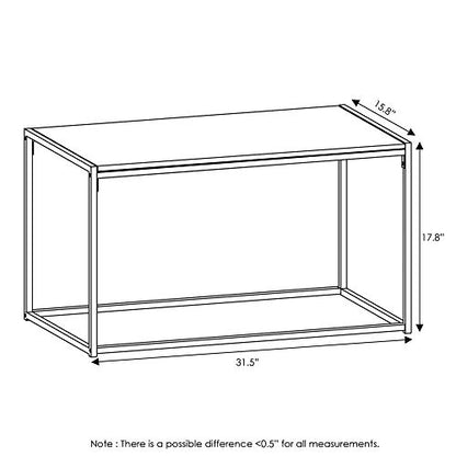 FURINNO Camnus Modern Living Coffee Table, Americano, 15.74 in x 30 in x 17.51 in - color: Americano, size: Rectangular, 30"W
