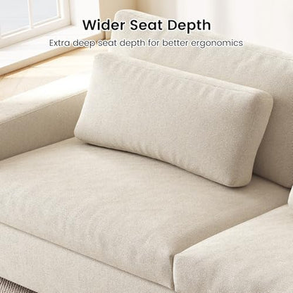 Guyii 104.72" Oversized Sofa Set of 2, Extra-Wide & Deep Loveseat Sofa, 3 Seater Sofa with 2 Pillows, Modern Polyester Sofa Couch for Living Room, Bedroom, Home, 330 Lbs Capacity - size: 104.72"