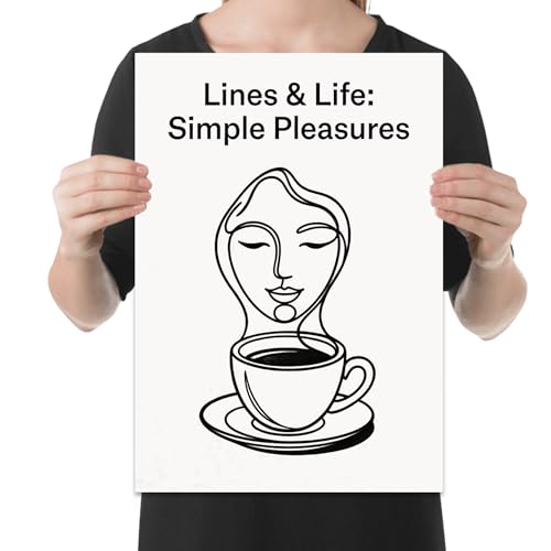 Elegant Line Art Poster Print - Lines & Life: Simple Pleasures - 13x19 - Minimalist Decor