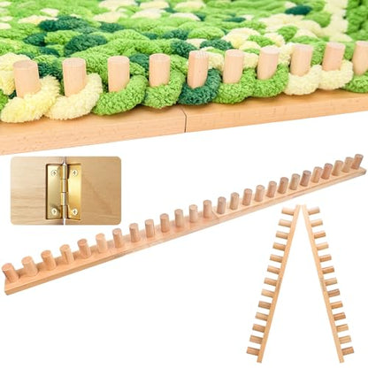 Zlshmoee Chunky Blankets Loom Knitting Looms Portable DIY Hand Knitting Kit for Beginners and Adjustable Foldable Portable Extra Loom Large 48,55,60 Inch (60inch) - color: 60in'' fold