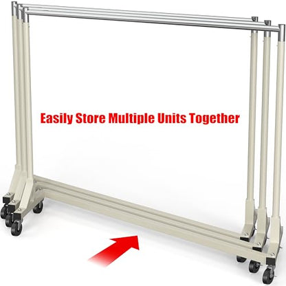 Simple Houseware Industrial Grade Z-Base Garment Rack, 63" W/500Lb, Gray - color: Gray