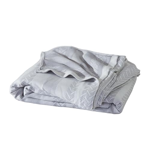 Cooling Throw Blanket for Couch 50x70 inches -70% Rayon Derived from Bamboo & 30% Cotton Breathable Blanket for Hot Sleepers，Lightweight and Soft，Light Grey，Large Throw Blankets for Summer - color: Light Grey, size: Throw XL(50" x 70")