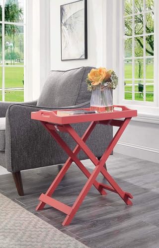 Convenience Concepts Designs2Go Tray Table, Coral - color: Coral