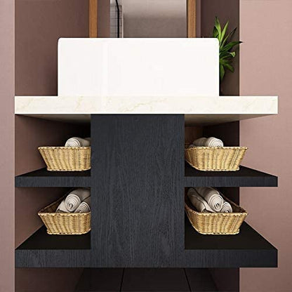 tiltil Black Wood Peel and Stick Wallpaper Wood Contact Paper 17.7" × 118" | Self-Adhesive Wallpaper Removable Waterproof Wall Paper Vinyl for Countertop Furniture Kitchen Countertop Easy to Clean - size: 17.7" x 118"