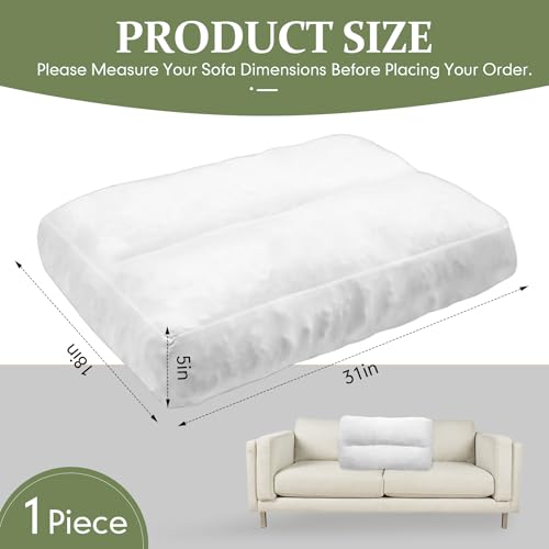 JZHLLA Shredded Foam Sofa Back Cushions Replacement Fluffy Memory Sponge Couch Pillow with Quilted Design 31x18x5 Inch Lumbar Support Pillow for Sofa Bed Floor - size: 1PCS