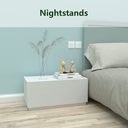 woodtalks Stackable 1 Drawer Dresser, Multi-Purpose Storage Closet Cube Dressers for Bedroom, Storage Cabinet for Entryway, Nightstand Sofa Beside Table Drawer Chest, 23.6 in, White