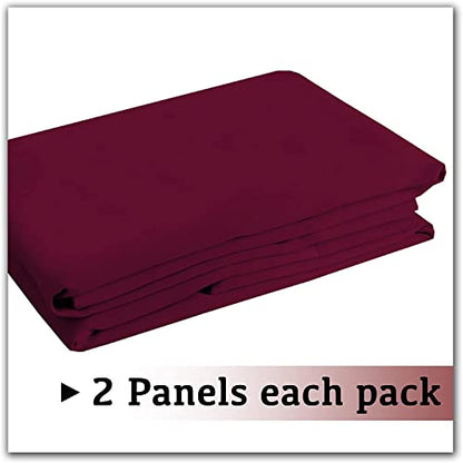 Turquoize Burgundy Blackout Window Drapes Room Darkening Themal Insulated Grommet/Eyelet Top Nursery/Living Room Curtains for Bedroom/Living Room Each Panel 42 in x 54 in (W x L) (Set of 2 Panels) - color: Burgundy, size: 42"W x 54"L (Pack of 2)