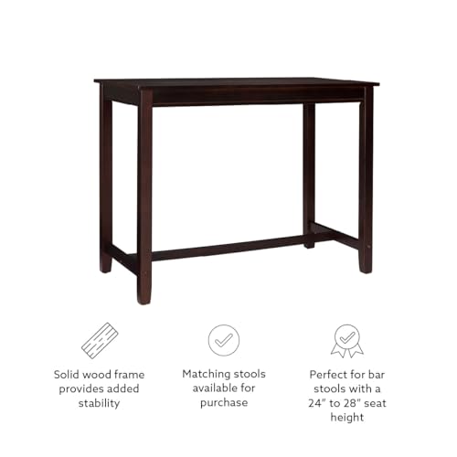 Linon 36 inch Height Pub Claridge Table, Walnut Counter - color: Walnut, size: Counter Height