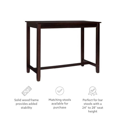 Linon 36 inch Height Pub Claridge Table, Walnut Counter - color: Walnut, size: Counter Height