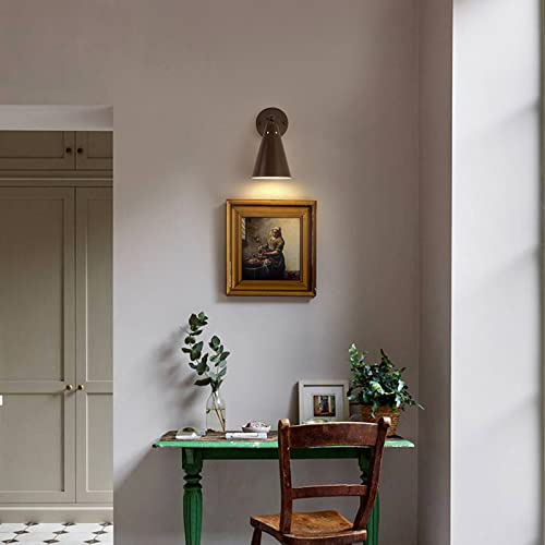Oil Rubbed Bronze Farmhouse Wall Sconces Set of Two, Rustic Adjustable Interior Sconce Light Fixture Hardwired with Metal Shade,Indoor Industrial Lamp for Hallway,Bedroom,Living Room - color: Oil-Rubbed Bronze