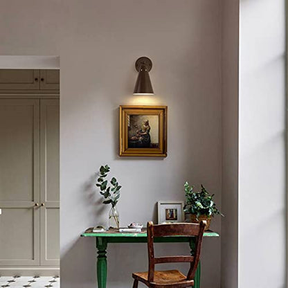 Oil Rubbed Bronze Farmhouse Wall Sconces Set of Two, Rustic Adjustable Interior Sconce Light Fixture Hardwired with Metal Shade,Indoor Industrial Lamp for Hallway,Bedroom,Living Room - color: Oil-Rubbed Bronze