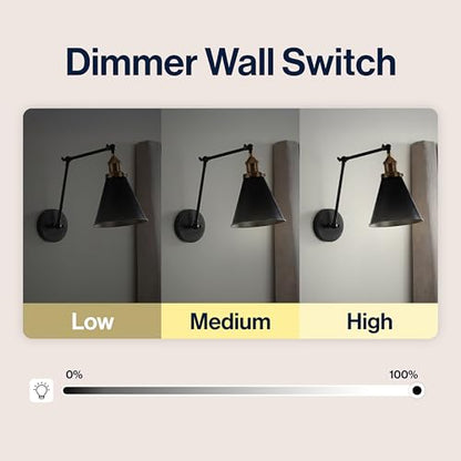 JONATHAN Y Rover 1-Light Wall Sconce 7", Black/Brass Gold | Adjustable Arm, Hardwired Bedside Reading Swing Arm, Farmhouse Cone Shade, Metal Hardwired Indoor Fixture, LED Bulbs Included - color: Black/Brass Gold, size: Set of 1