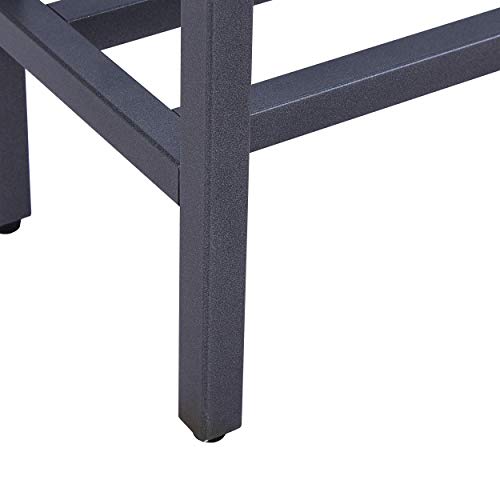 SEI FURNITURE Darrin Narrow console table, Gray - color: Gunmetal Gray