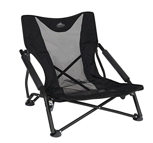 Cascade Mountain Tech Folding Camp Chair for Camping, Beach, Picnic, Barbqeues, Sporting Events with Carry Bag - color: Black