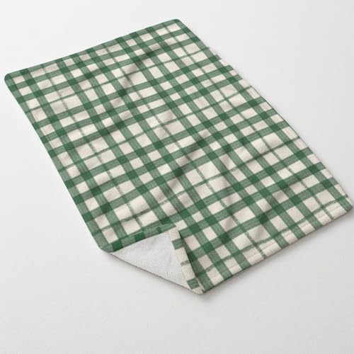 Dark Green Plaid Throw Blanket Warm Plush Sofa Blanket for Wife Girls Throws Birthday Housewarming New Apartment Gifts House Essentials for Bedroom Living Rooms Couch Sofa Bed 50" X60" - size: 50 × 60 inch