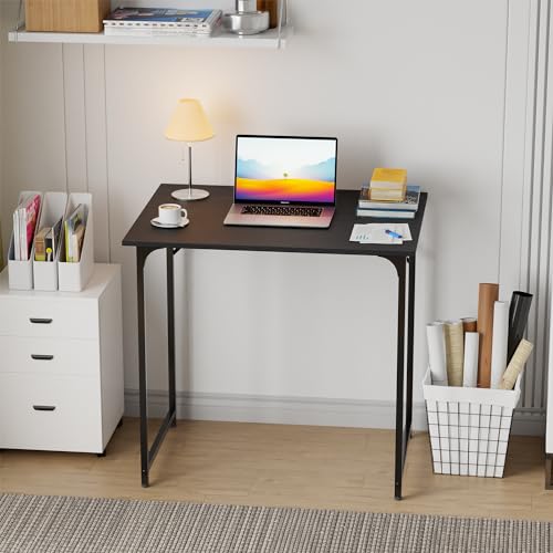 FDW 32 inches Office Small Computer Desk/Home Office Desk/Study Student Writing Desk/Modern Simple Style Desk,Black - color: Black, size: 32 Inches