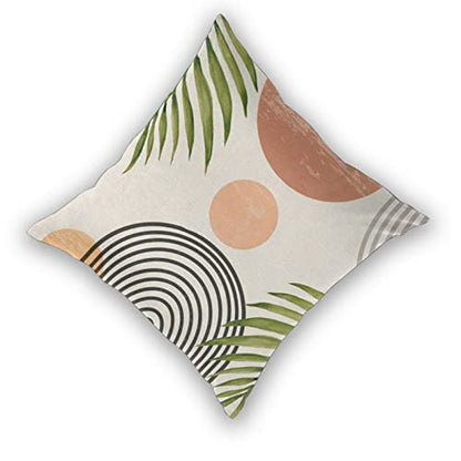 Boho Throw Pillows Covers 16x16 Set of 2, Mid Century Modern Pillow Covers Summer Outdoor Abstact Sunset Decorative Cushion Case for Bed Couch Sofa Home Decor | Modern Throw Pillow Covers Abstact Sunset Decorative Cushion Case For Bed Couch Sofa Home Deco