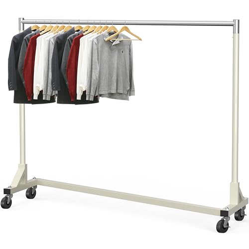 Simple Houseware Industrial Grade Z-Base Garment Rack, 63" W/500Lb, Gray - color: Gray