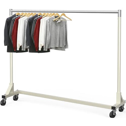 Simple Houseware Industrial Grade Z-Base Garment Rack, 63" W/500Lb, Gray - color: Gray