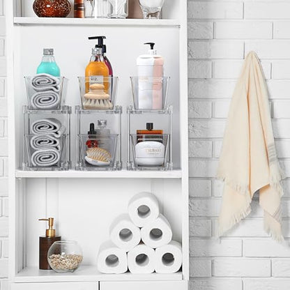 Simple Houseware 2 Tier Narrow Drawer Cabinet Pull-Out Organizer, Clear