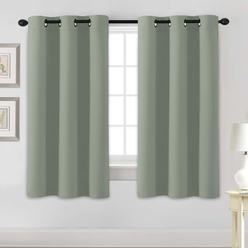 H.VERSAILTEX Blackout Curtains for Bedroom Thermal Insulated Room Darkening Living Room Curtains 63 Inch Long Grommet Privacy Protection Window Curtain Panels/Drapes for Nursery, 2 Panels, Cyan - color: Cyan, size: 42"W x 63"L (Pack of 2)