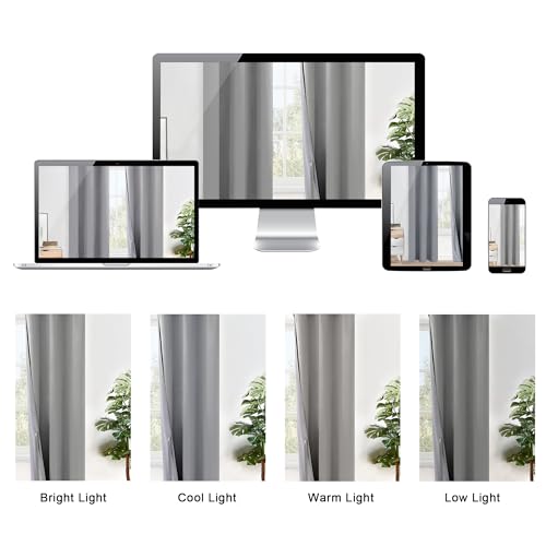 XWZO Full Shading Blackout Curtains 45 Inches Length with Tiebacks- Heat and Light Blocking Ring Top Window Drapes with Black Liner Backing for Bedroom/Kid's Room, Light Grey, W38 x L45, Set of 2 - color: Light Grey, size: 38"W x 45"L (Pack of 2)